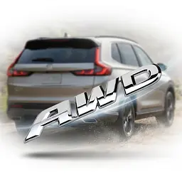 Емблема напис AWD для Honda хром мала 90х15 мм метал (на скотчі) - мініатюра 3