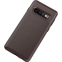 Чохол-накладка Toto TPU Carbon Fiber 1.5 mm Case Samsung Galaxy S10 Coffee - мініатюра 2
