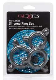 Набір ерекційних кілець Calexotics Pro Series, 3 шт (чорний) - мініатюра 2
