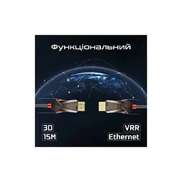 Кабель мультимедійний Promate HDMI M - HDMI M V2.0 чорний 15 м (prolink4k60-15m) - мініатюра 6