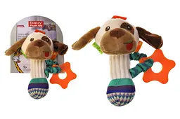 М'яка іграшка брязкальце прорізувач Собака 033-26, на планшеті YG Toys