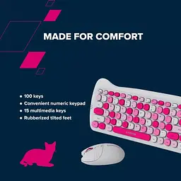 Комплект Canyon HSET-W6 Kitty Edition Wireless UA Pink (CNS-HSETW6PK) - мініатюра 9