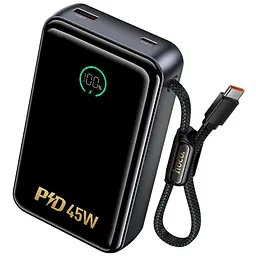Портативний ЗП Power Bank Hoco Q54 Shine PD45W with cable 20000 mAh Metal gray