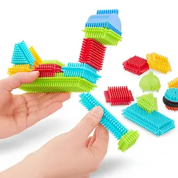 Конструктор-брістл Battat Lite Bristle Blocks Будівельник 56 деталей (BT3070Z) - мініатюра 5