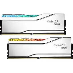 Модуль пам'яті DDR5 G.Skill Trident Z5 Royal 2x32GB 6000MHz Silver [F5-6000J2836G32GX2-TR5S] [148626]