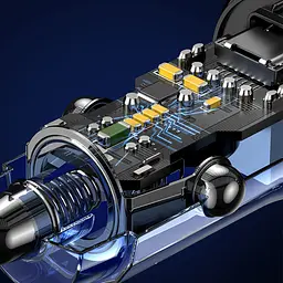 Автомобільний зарядний пристрій Usams 30W роз’єми Type-C та USB Чорний (6958444901404) - мініатюра 2