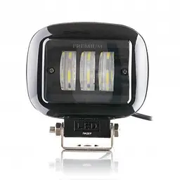 Фари додаткові LED 45W (15W x 3) 10-30V 120x100x60 mm / Ближній (Крилення знизу) 88BC Синій обід (4 219) - мініатюра 2