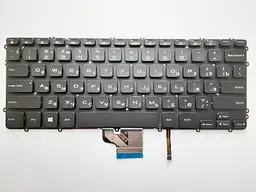 Клавіатура для ноутбуків Dell XPS 15-9530, Precision M3800 чорна без рамки, з підсвічуванням US