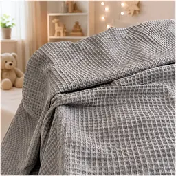 Плед дитячий MirSon Pure Waffle Gray 60х80 см (2200013892984) - мініатюра 2