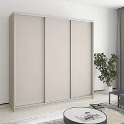 Шафа-купе тридверна MebelStar Стандарт AL 3ДСП 210x45x210 см Кашемір (MBS-2857)