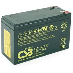 Акумуляторна батарея CSB EVX1272, 12V 7,2Ah (151х65х100мм) 2,55кг Q10