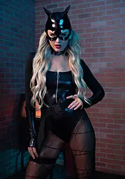 Еротичний костюм кішечки Leg Avenue Fierce Feline L, боді, пояс з підв’язкою, маска кішки - мініатюра 4