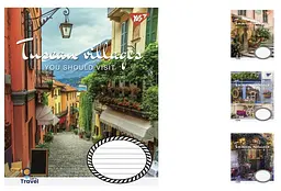 Набір зошитів Yes «Tuscan villages» 60 арк., у клітинку, 10 шт. 766066 в асортименті