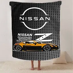 Плед плюшевий на подарунок 3D Nissan 350 160х200 см - мініатюра 2