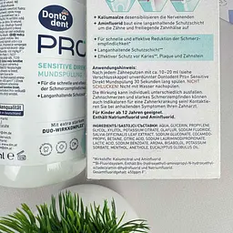 Ополіскувач для ротової порожнини Dontodent PRO+ Sensitive Direkt для чутливих зубів Німеччина 500 мл - мініатюра 2
