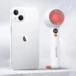 Портативний вентилятор DK F2302 White/Red [110319] - мініатюра 5