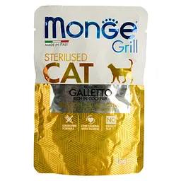 Вологий корм Monge Cat Grill Sterilised курка 85 г (70013635) - мініатюра 2