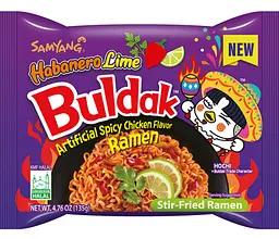 Локшина рамен Samyang Buldak Habanero Lime Булдак з хабанеро та лаймом 135 г