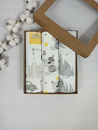 Пелюшки дитячі a.l.babybox Горох 50х80 см 3 шт. Різнокольоровий (NA 18169426)