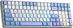Клавіатура Aula S100pro Red Switch Wireless 2.4G/BT EN/UA White Blue (6948391205762) - мініатюра 3