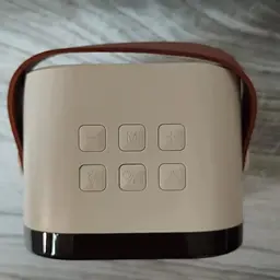 Дитяча Bluetooth колонка з мікрофоном 5Вт RGB підсвічування Міні караоке 2000mAh K12 Бежевий - мініатюра 3
