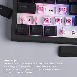 Клавіатура Ajazz AK690 Peach Mist Switch чорна (AK690-PM-B) [175704] - мініатюра 11