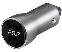 Автомобільний зарядний пристрій Zmi Car Charger with Display 18W сірий - мініатюра 2