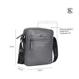 Сумка Brampton London Crossflow Grey (64405 GREY) - мініатюра 10