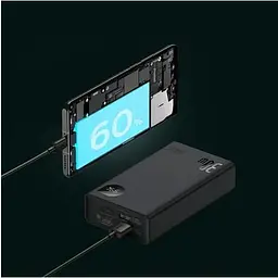 Портативна батарея Baseus 20000mAh 30W Adaman 2 + кабель USB для Type-C 0.3m PPAD050101 чорна - мініатюра 3