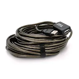 Активний подовжувач USB 2.0 AM / AF, 15m, прозорий з чіпом Q40