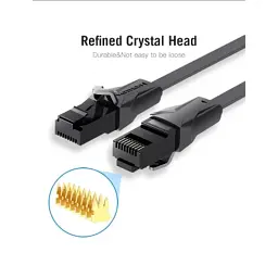 Патч-корд 0.75м, UTP cat 6 RJ-45 black Vention (IBABE) - мініатюра 6