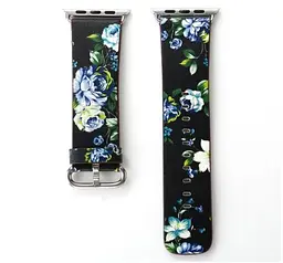 Шкіряний ремінець Primo Blue Flower для Apple Watch 38 мм, 40 мм, 41 мм розмір S - мініатюра 3