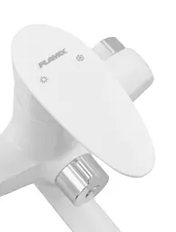 Змішувач для ванни Plamix Cezar-006 EURO SET White (з шлангом, лійкою та кронштейном) (PM0666) - мініатюра 3