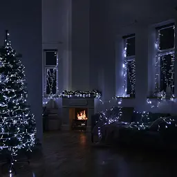 Новорічна гірлянда Різдвяна фея вулична GarlandoPro 100 м 1000 LED гірлянда на вулицю 8 режимів роботи білий провід Білий CF1000L100MWW