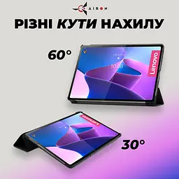 Чехол AIRON Premium для Lenovo Tab P12 Pro 12.6" с защитной пленкой и салфеткой black - мініатюра 3