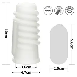 Вібронасадка на член Lovetoy Vibrating Spiral Knights Ring, 10 см (білий) - мініатюра 3