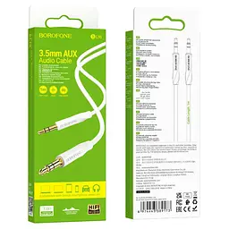 Аудіокабель Borofone BL16 Clear sound AUX audio cable білий - мініатюра 2