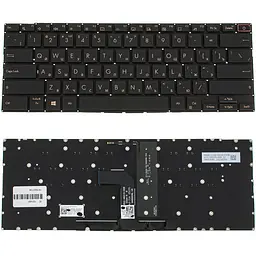 Клавіатура для ноутбука ASUS (UX393 series) rus чорний без фрейму підсвічування клавіш