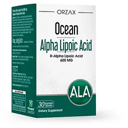 Альфа-ліпоєва кислота Orzax Ocean Alpha Lipoic Acid 600 mcg, 30 капсул - Термін 01.26