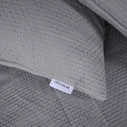 Наволочка MirSon №20-02 Waffle Gray 45х45 см сіра (2200011032924)
