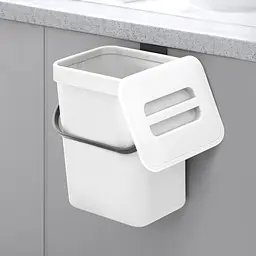 Відро для сміття MBM My Home з кришкою 5 л біле (BIN-11 5L WHITE/ANTHRACITE) - мініатюра 9