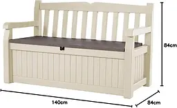 Лавка-скриня Keter Eden Bench бежево-коричневий 265 л - мініатюра 3
