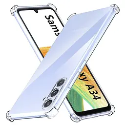 TPU чохол GETMAN Ease logo посилені кути Full Camera для Samsung Galaxy M14 5G Безбарвний (прозорий) - мініатюра 2
