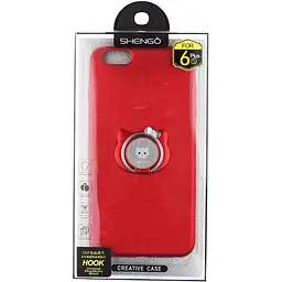 Чохол-накладка Shengo Soft-touch holder TPU Case iPhone 6 Plus/6S Plus Red - мініатюра 2