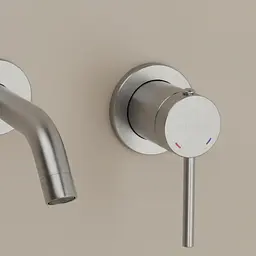Змішувач для умивальника Rea Clif + BOX прихованого монтажу nickel brushed REA-B5840 - мініатюра 2