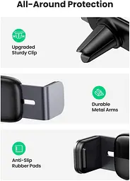 Автомобільний тримач для смартфна Ugreen LP120 Air Vent Mount Phone Holder Косм. Сірий - мініатюра 5