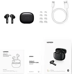 Бездротові навушники Ugreen WS106 HiTune T3 Active Noise-Cancelling Wireless Earbuds (Black)(UGR-90401) - мініатюра 6