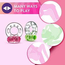 Віброкільце Blush Play With Me Arouser Vibrating C-Ring 4.4 см зелений - мініатюра 5