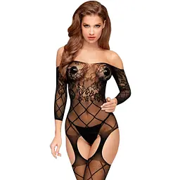 Бодістокінг з рукавами TOP-NOTCH чорний Penthouse s/l