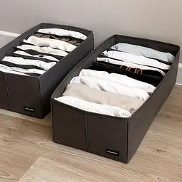 Короб ORGANIZE  для зберігання речей довжиною 50 см на 8 комірок 50*25*16 cм (сірий) - мініатюра 3